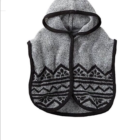 Carter's Gray and Black Hooded Poncho Size 3 NWT - Picture 1 of 11